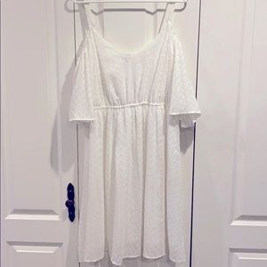 Cold shoulder mid length dress